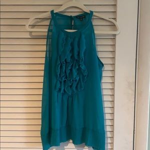 The Limited sleeveless halter ruffle top